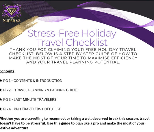 The Super VA's Holiday Travel Checklist - Plan Your Trip Like A Pro!