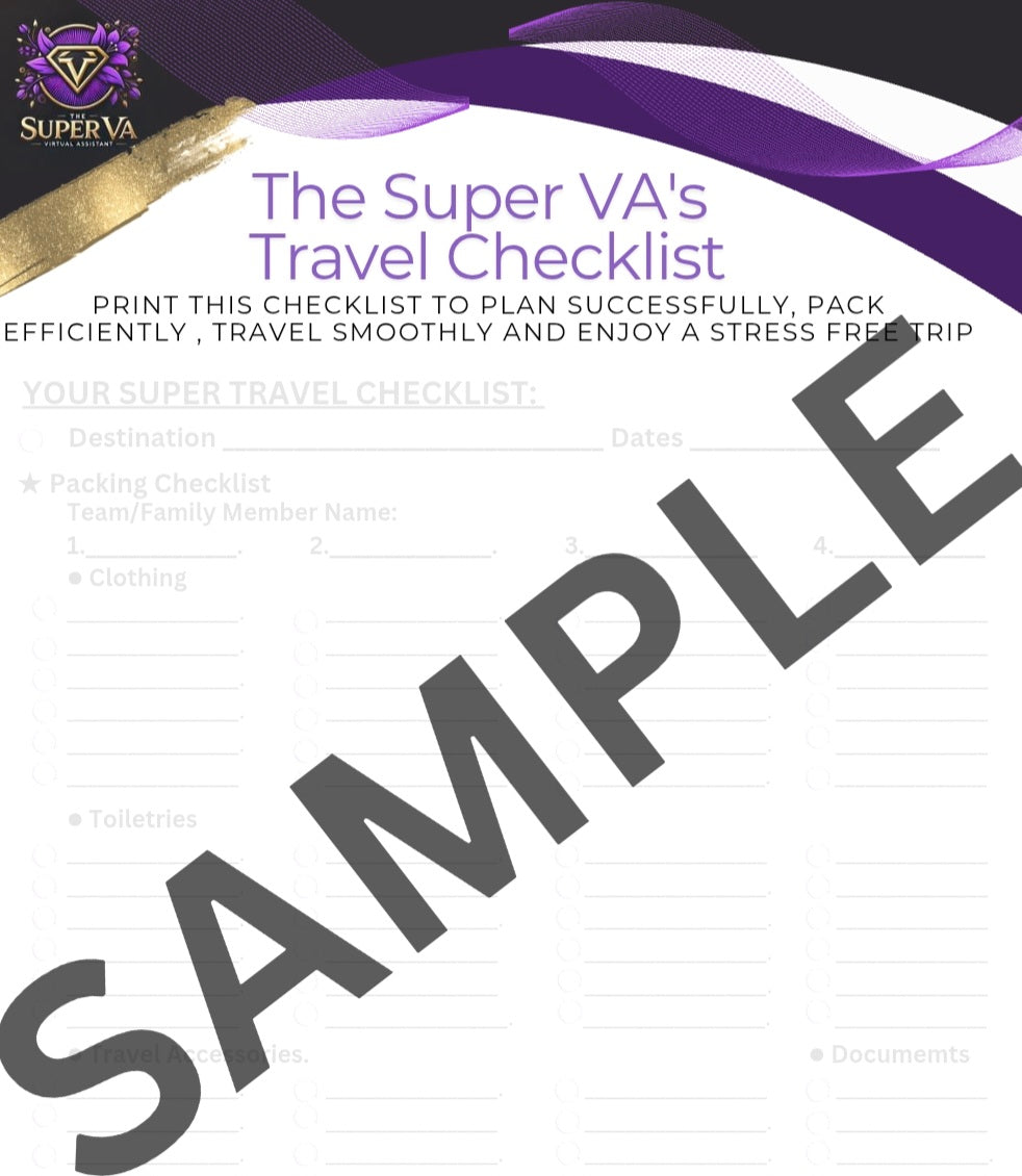 The Super VA's Holiday Travel Checklist - Plan Your Trip Like A Pro!